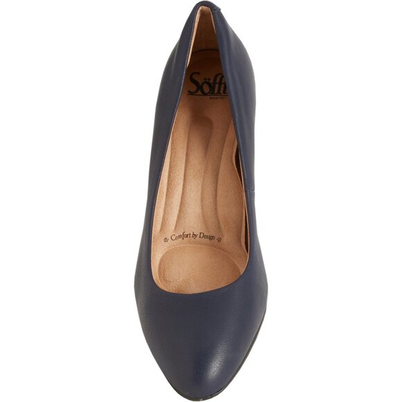 NEW SOFFT Leather Parisa Comfort Heels in Navy for women 2511 3S7 - Picture 4 of 4